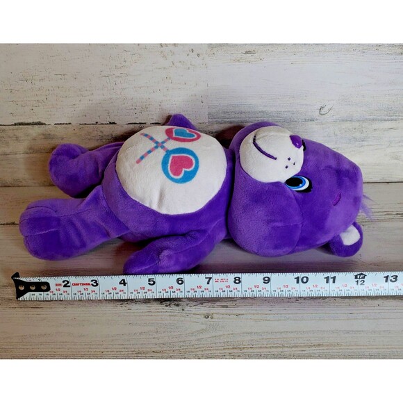 Care Bears Share Bear Purple White Lollipops 12" Plush Stuffed Animal 2015 NICE! - Picture 10 of 10